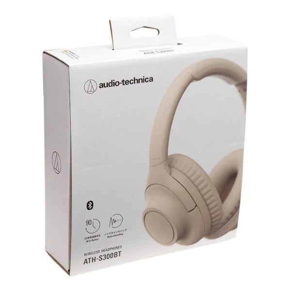 Audífono Audio-Technica ATH-S300BT Active Noise Cancelling Wireless Bluetooth Headphones - Beige - ATH-S300BTBG