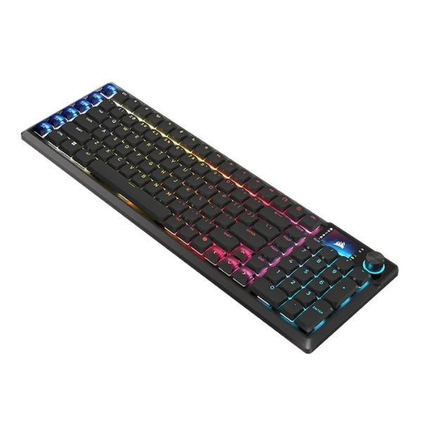 Teclado gaming inalámbrico Corsair VANGUARD AIR 99 RGB con switches OPX Optical y Stream Deck integrado - CH-91HA01B-NA - Negro