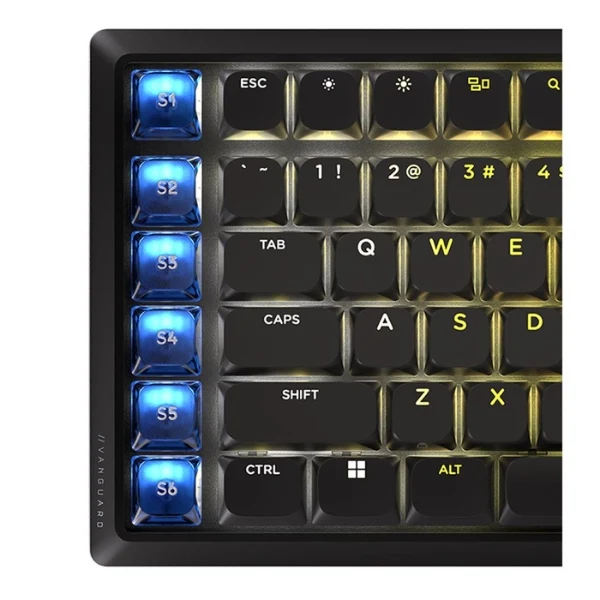 Teclado gaming inalámbrico Corsair VANGUARD AIR 99 RGB con switches OPX Optical y Stream Deck integrado - CH-91HA01B-NA - Negro
