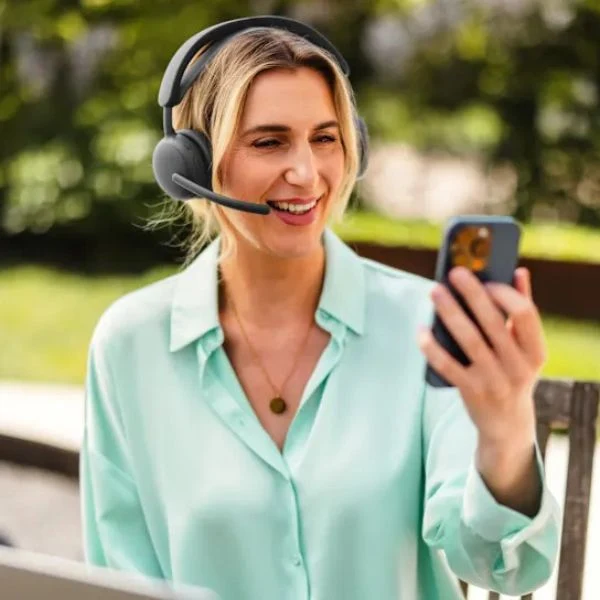 Audífono Logitech Zone 2 ES Wireless Bluetooth Headset - Gris - 981-001502