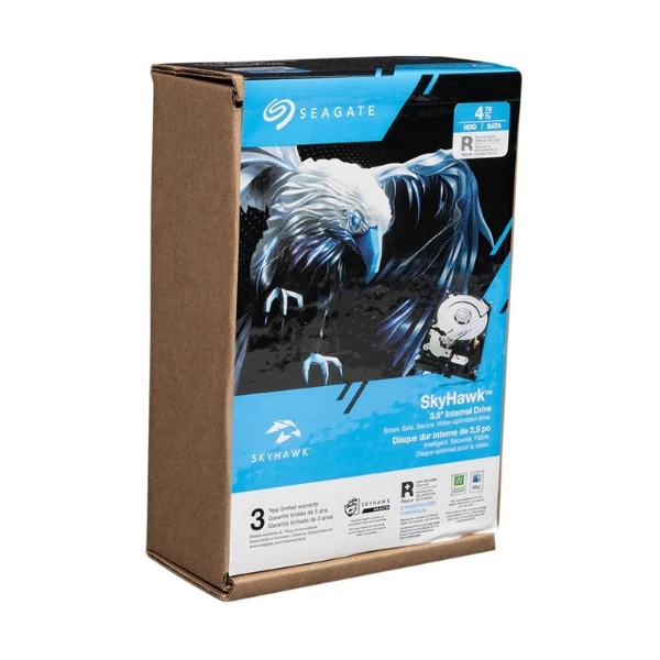 Disco Duro HDD Seagate Skyhawk 4TB 5400 RPM SATA III 6Gb/s 256MB caché Internal Surveillance CMR 3,5"