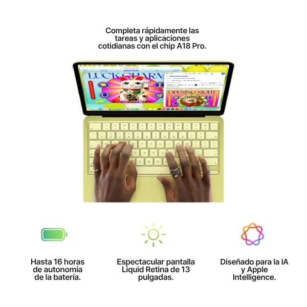 Laptop Apple MacBook Neo 13" – Apple A18 Pro 6-Core – 512GB SSD – 8GB Unified Memory – 13" Liquid Retina IPS – Blush – MHFJ4LL/A