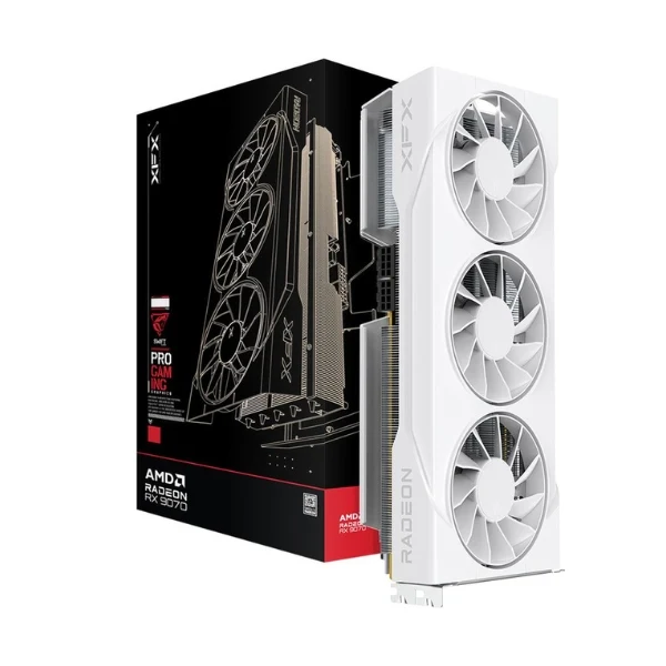 Tarjeta gráfica XFX AMD Radeon RX 9070 GRE Swift White Triple Fan 12GB GDDR6