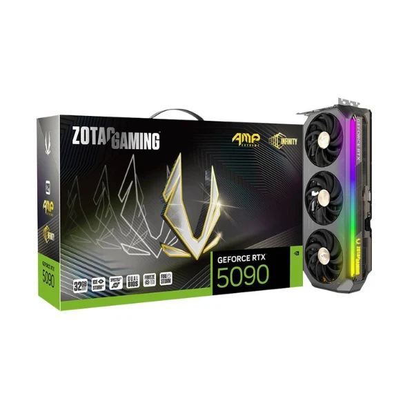 Tarjeta gráfica Zotac NVIDIA GeForce RTX 5090 AMP Extreme Infinity OC Triple Fan 32GB GDDR7