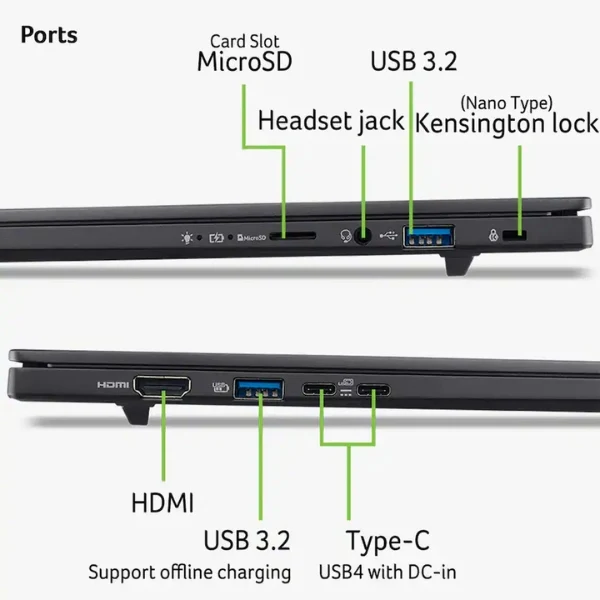 Laptop Acer Swift Go 16 AI Copilot+ PC Touchscreen AMD Ryzen AI 9 465 (2GHz) 32GB RAM 1TB SSD 16" AMD Radeon 880M Windows 11 Home - Obsidian Black
