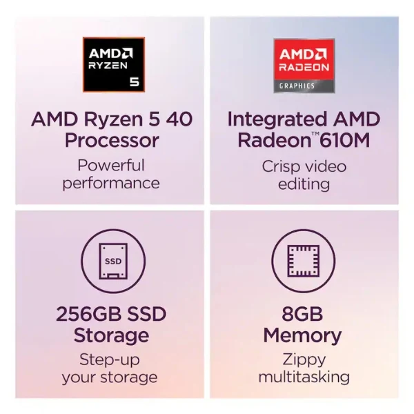 Laptop Lenovo IdeaPad Slim 3 - 15.6" FHD - AMD Ryzen 5 40 - 256GB SSD - 8GB RAM - Windows 11 - Abyss Blue - 82XQ012GUS