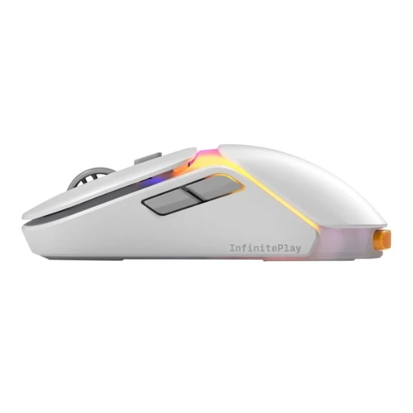 Mouse gaming inalámbrico Glorious Model O3 White RGB 30000 DPI con sensor BAMF 3.0 30K - GLO-O3-WL-WHT - Blanco