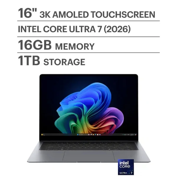Laptop Samsung Galaxy Book6 Pro Copilot+ PC Touchscreen Intel Core Ultra 7 356H 16GB RAM 1TB SSD 16" Intel Graphics Windows 11 Home - Gray