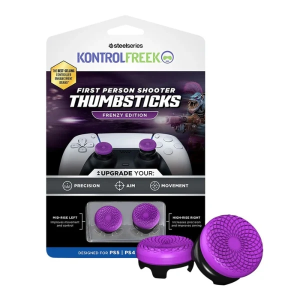 Grips para sticks analógicos KontrolFreek FPS Freek Frenzy para PlayStation - 6100-PS5 - Morado/Negro
