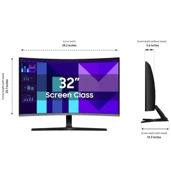 Monitor Samsung Curvo 32" S39GD FHD 100Hz con Altavoces Integrados - LS32D396GANXZA - Negro