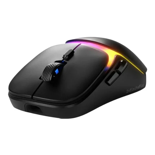 Mouse gaming inalámbrico Glorious Model O3 Black RGB 30000 DPI con sensor BAMF 3.0 30K - GLO-O3-WL-BLK - Negro