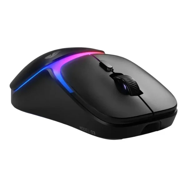 Mouse gaming inalámbrico Glorious Model O3 Black RGB 30000 DPI con sensor BAMF 3.0 30K - GLO-O3-WL-BLK - Negro