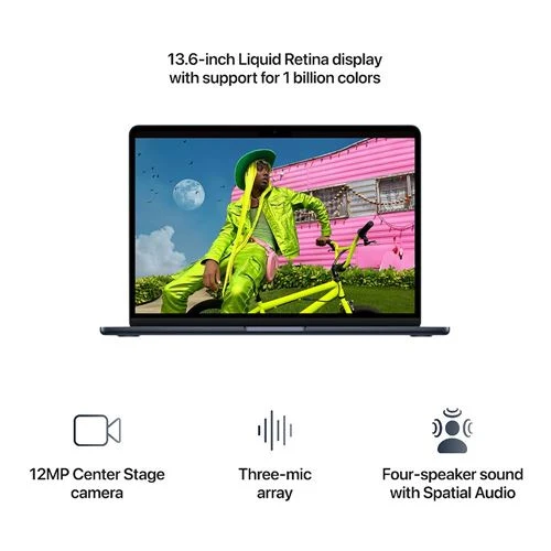 Laptop Apple MacBook Air 13.6 MDHG4LL/A - Apple M5 10-Core - 24GB Unified Memory - 1TB SSD - GPU 10-Core - Midnight