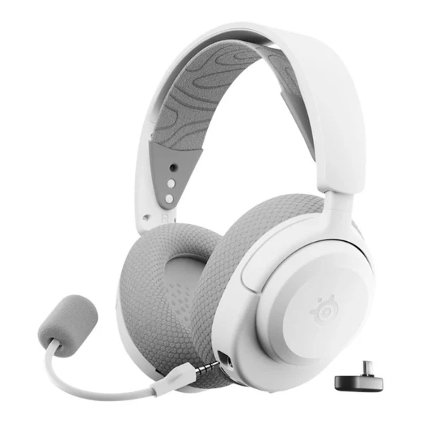 Audífonos gaming inalámbricos SteelSeries Arctis Nova 3P Wireless con Bluetooth 5.3 y micrófono desmontable - 61687 - Blanco
