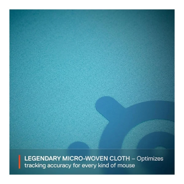 Mousepad gaming SteelSeries QcK Cloth Large de tela microtejida - 63462 - Aqua