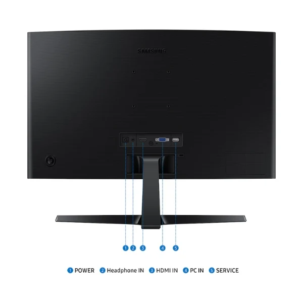 Monitor Samsung Essential Curvo 24" FHD 100Hz - Negro