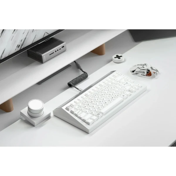 Mouse gaming inalámbrico Angry Miao Infinity Cloud White con sensor PAW3950 y polling 8000Hz - AM30 WH - Blanco