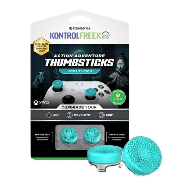 Grips para sticks analógicos KontrolFreek Lotus para Xbox - 7102-XBX - Verde azulado/Transparente