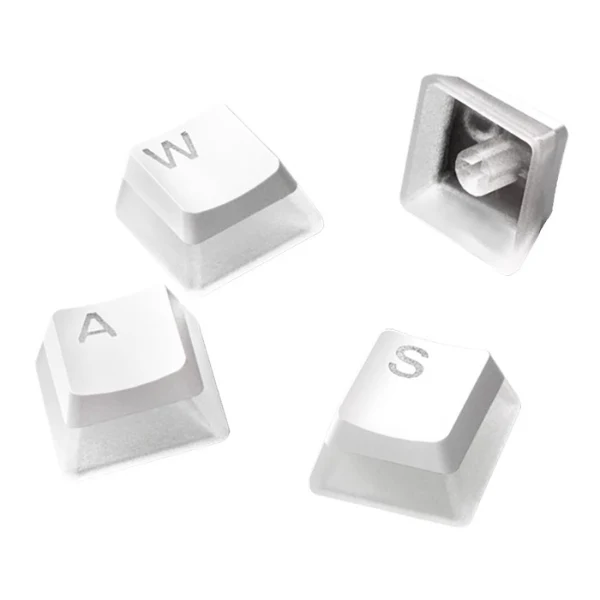Set de keycaps SteelSeries PRISMCAPS White Doubleshot PBT 104 piezas para teclados mecánicos - 60203 - Blanco